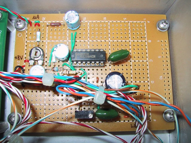 S-Meter/TX Light Board Close-Up View