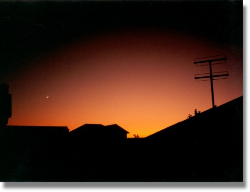 My Old LEO Satellite Antenna. The vivid red sunset created by the Mt. Pinatubo eruption in the Philippines on June 15, 1991